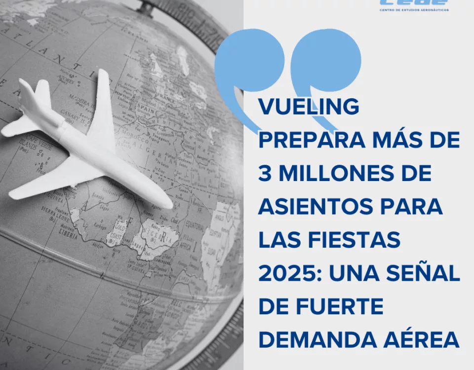 Vueling prepara más de 3 millones de asientos para las Fiestas 2025 una señal de fuerte demanda aérea