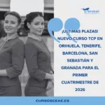 ¡Últimas Plazas! Nuevo Curso TCP en Orihuela, Tenerife, Barcelona, San Sebastián y Granada para el primer cuatrimestre de 2026