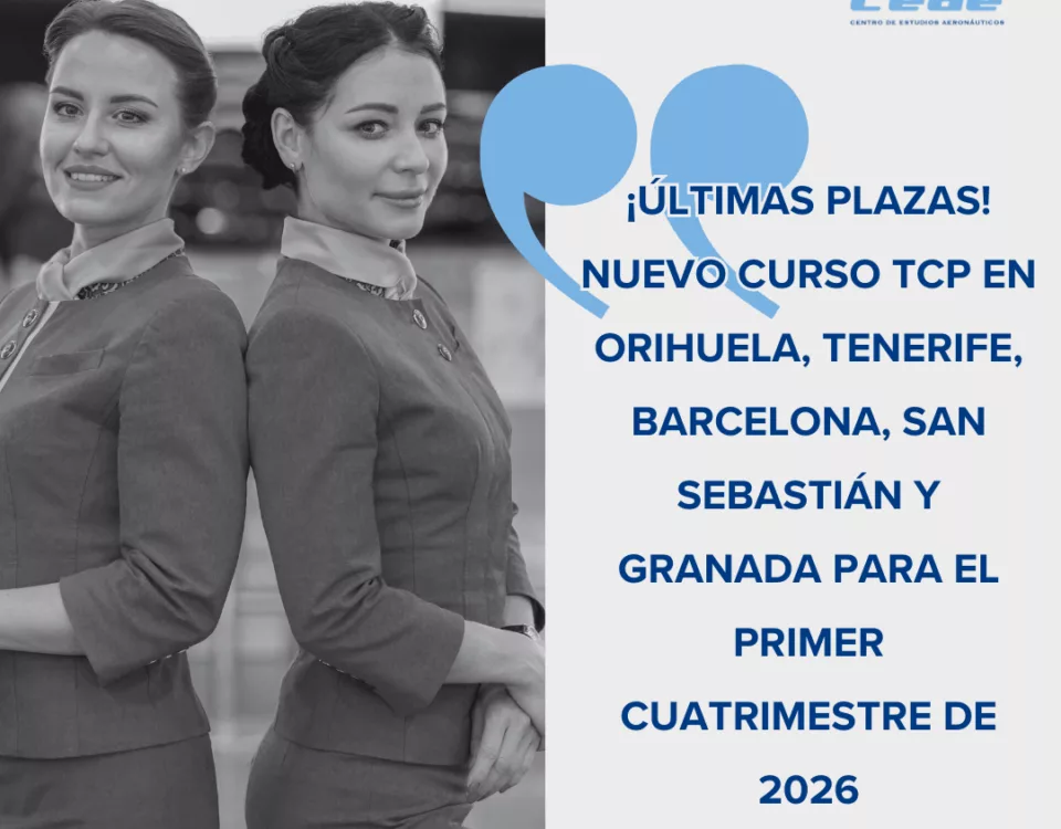¡Últimas Plazas! Nuevo Curso TCP en Orihuela, Tenerife, Barcelona, San Sebastián y Granada para el primer cuatrimestre de 2026