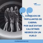 Consejos de tripulantes de cabina por qué evitar calcetines negros en un vuelo
