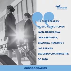 Últimas Plazas Nuevo Curso TCP en Jaén, Barcelona, San Sebastián, Granada, Tenerife y Las Palmas – Segundo cuatrimestre de 2026