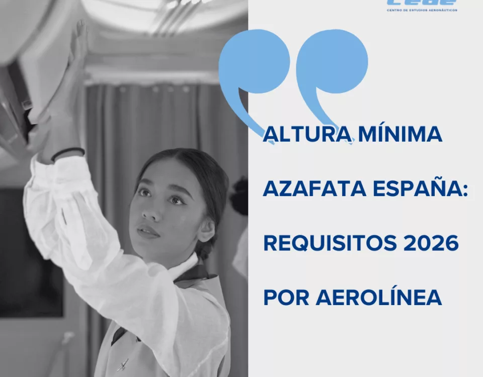 requisitos de altura tripulante de cabina de pasajeros españa