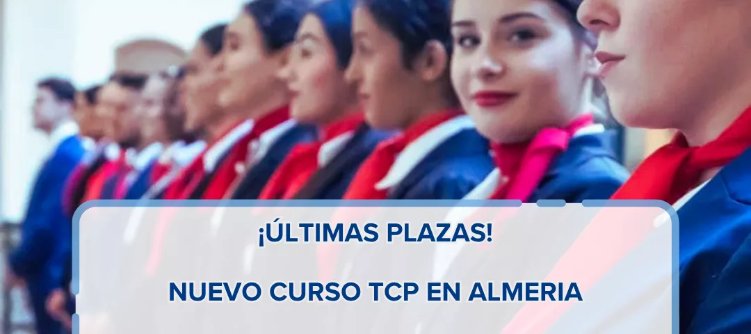 Últimas plazas para el curso de Azafata de Vuelo (TCP) en Almería para 2026