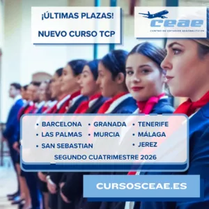 Alumnos del curso de tripulante de cabina 2026 de CEAE uniformados