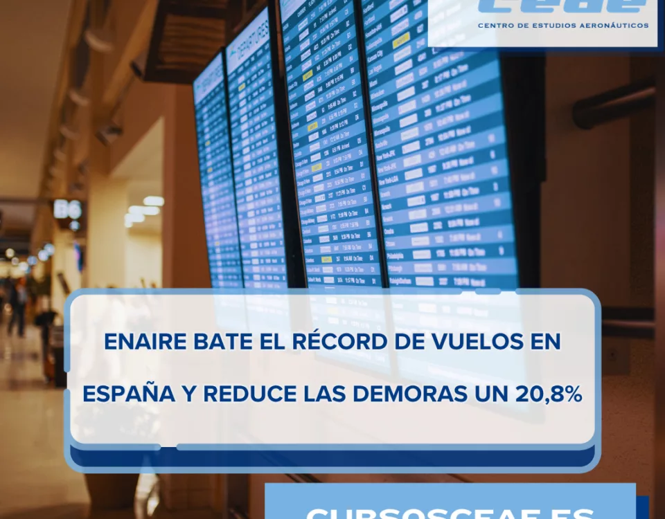 ENAIRE bate el récord de vuelos en España y reduce las demoras un 20,8%