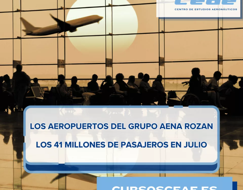 Los aeropuertos del Grupo Aena rozan los 41 millones de pasajeros en julio